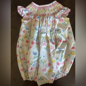 Floral Baby Girl Embroidered One Piece